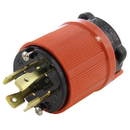 Ac Works Locking Plug, L15-30P, 30 A, 250V AC, Three Phase, Orange ASL1530P